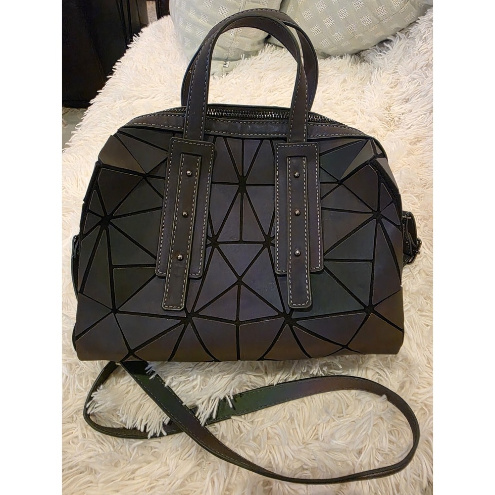 Reflective Holographic Geometric Satchel Crossbody Bag Iridescent Y2K Festival